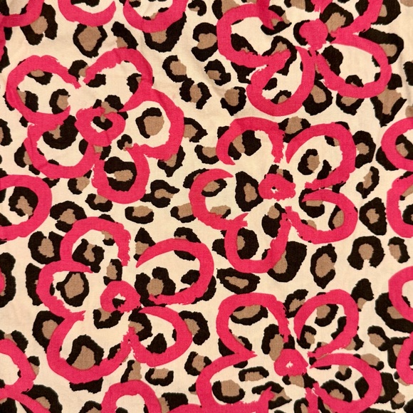 Hanna Andersson Tunic Dress Girls 3T 90 cm Pockets Leopard Print Flowers Cotton - Picture 2 of 4